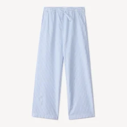 Pantalon droit en seersucker rayé pour fille