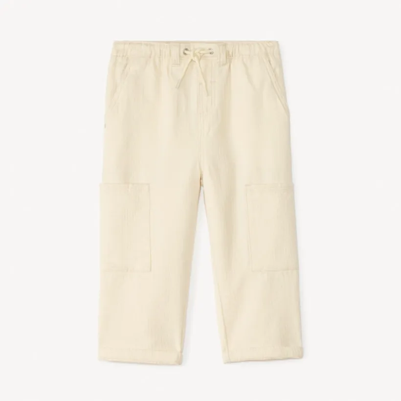 Pantalon droit en toile avec poches cargo pour bébé garçon
