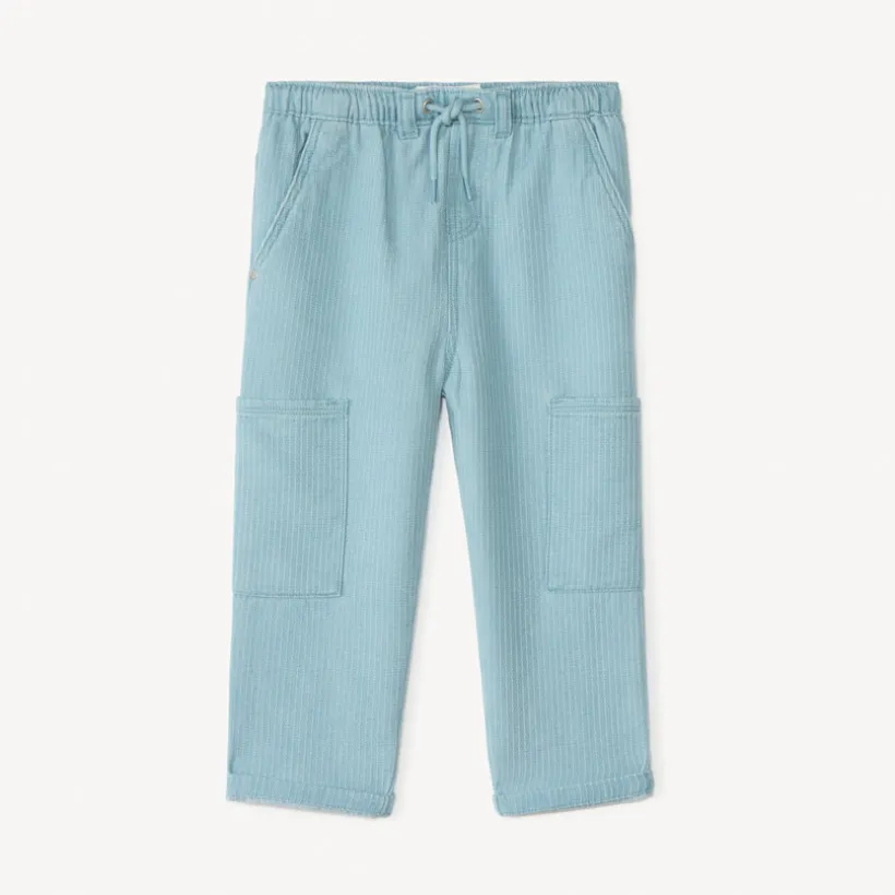 Pantalon droit en toile avec poches cargo pour bébé garçon