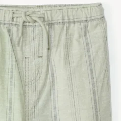 Pantalon droit en toile à rayures verticales pour bébé garçon