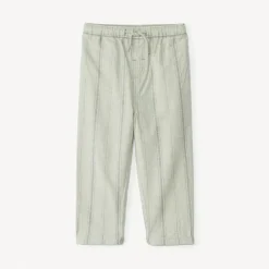 Pantalon droit en toile à rayures verticales pour bébé garçon
