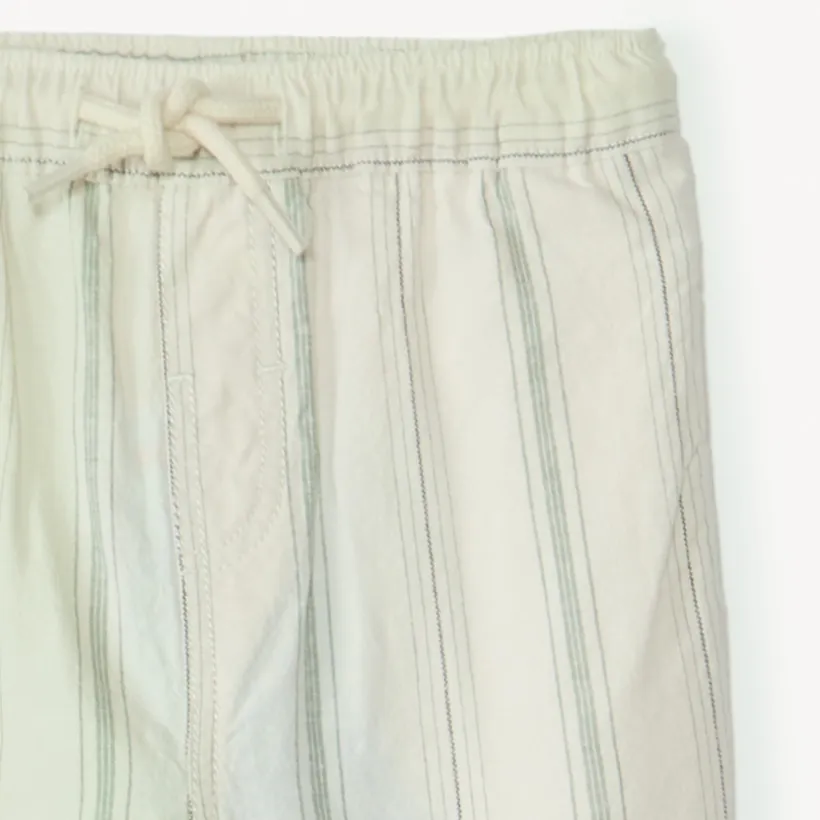 Pantalon droit en toile à rayures verticales pour bébé garçon