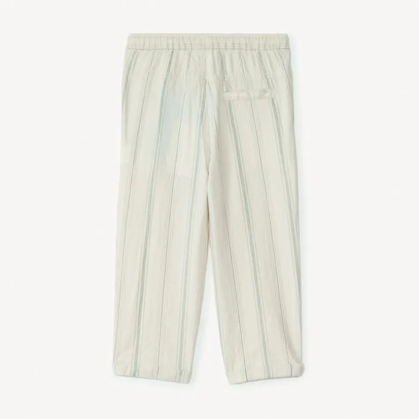 Pantalon droit en toile à rayures verticales pour bébé garçon
