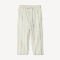Pantalon droit en toile à rayures verticales pour bébé garçon
