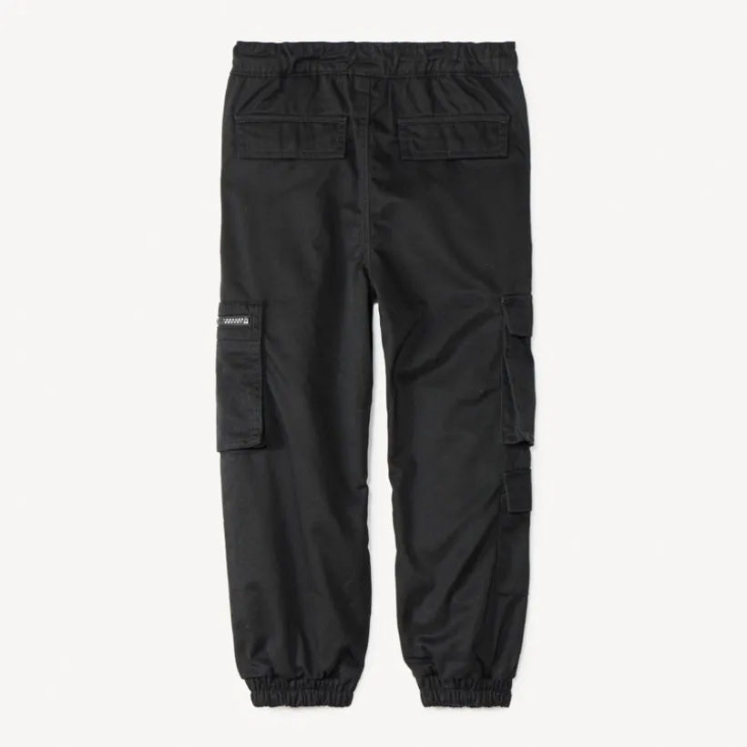 Pantalon en serge style cargo uni doublé pour garçon