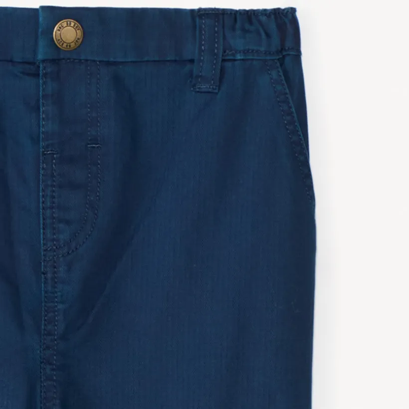 Pantalon en toile taille élastique pour bébé garçon