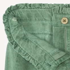 Pantalon en toile à taille élastiquée pour fille