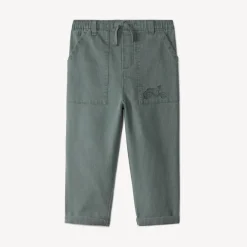 Pantalon en toile uni armurée avec poches pour bébé garçon