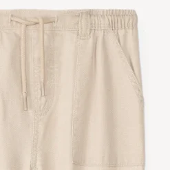 Pantalon en toile uni chevilles resserrées pour bébé garçon