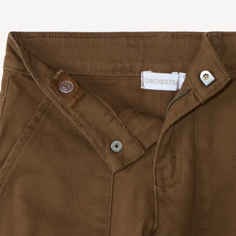 Pantalon en toile unie doublée pour garçon