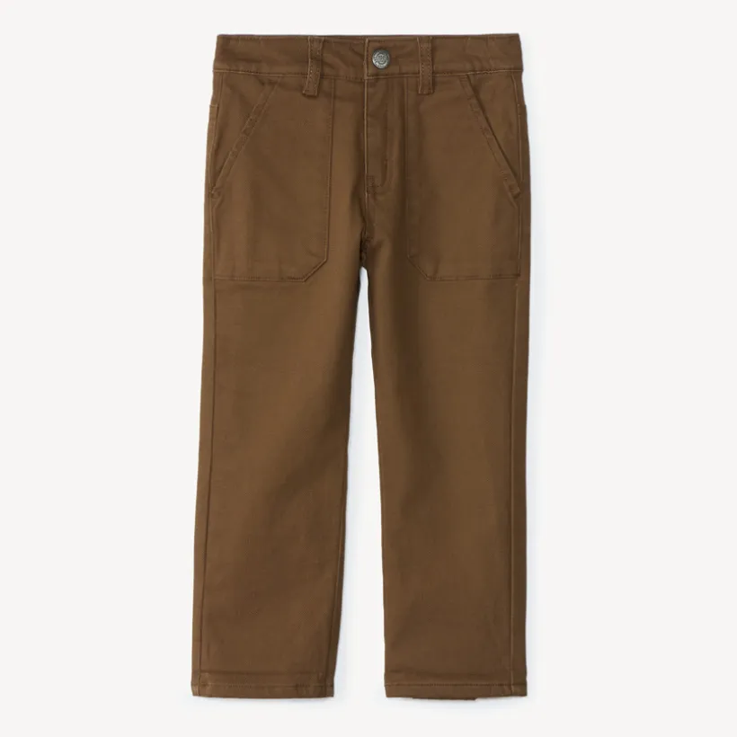 Pantalon en toile unie doublée pour garçon