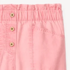 Pantalon en toile unie doublée pour bébé fille