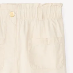 Pantalon en toile unie pour bébé fille