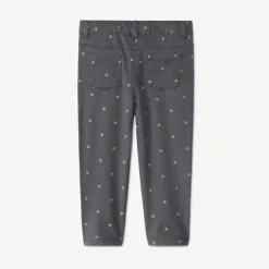 Pantalon en twill avec imprimé fleuri pour bébé fille