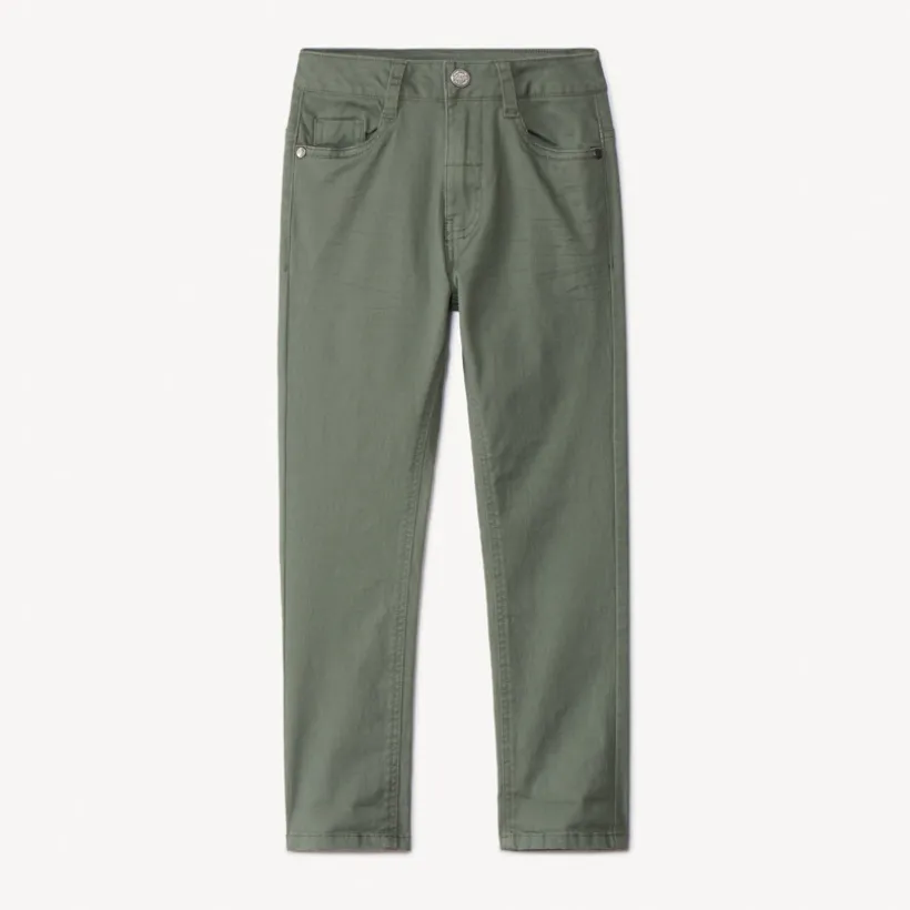 Pantalon en twill uni effet froissé pour garçon