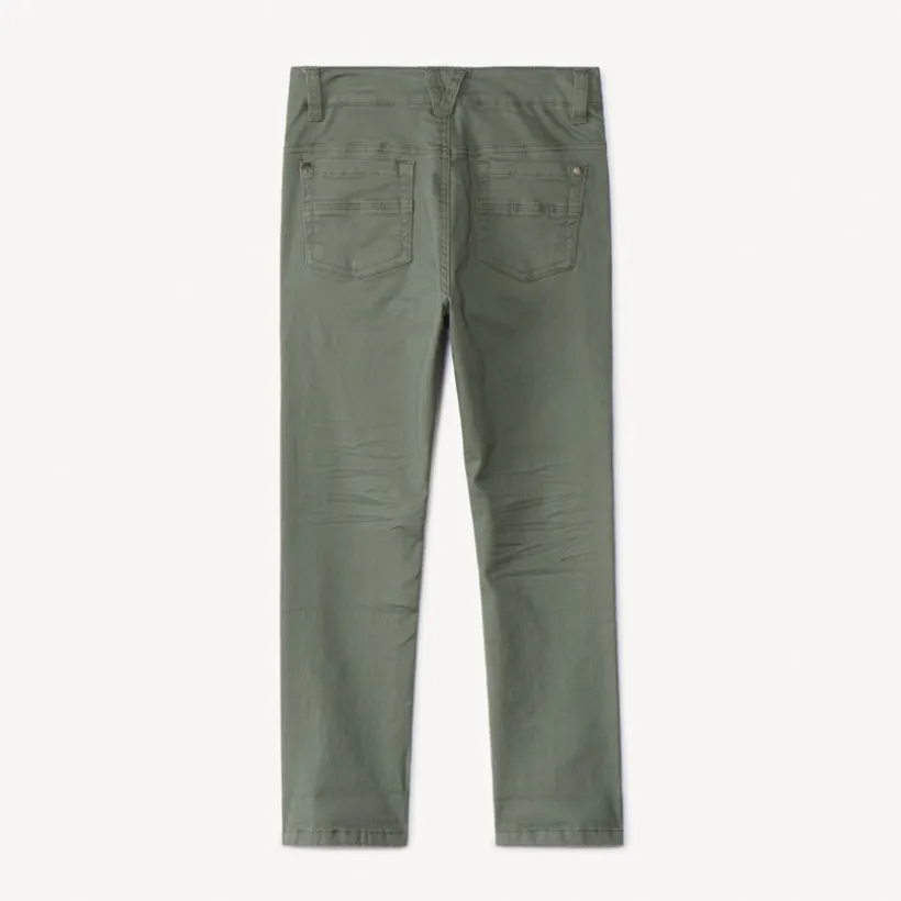 Pantalon en twill uni effet froissé pour garçon