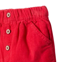 Pantalon en velours doublé jersey à boutons