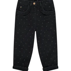 Pantalon en velours milleraies imprimé papillon pour bébé fille