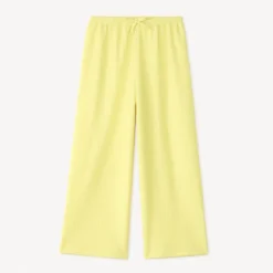 Pantalon fluide en jersey texturé uni pour fille