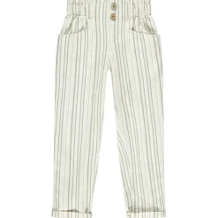 Pantalon fluide en toile rayée pour fille
