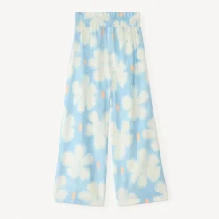 Pantalon fluide et large imprimé fleuri pour fille