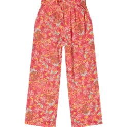 Pantalon fluide imprimé floral et effet torsadé pour fille