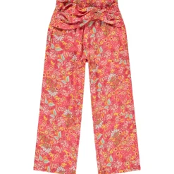 Pantalon fluide imprimé floral et effet torsadé pour fille