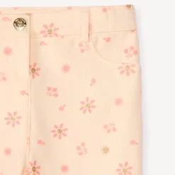 Pantalon imprimé fleurs pailletées pour bébé fille