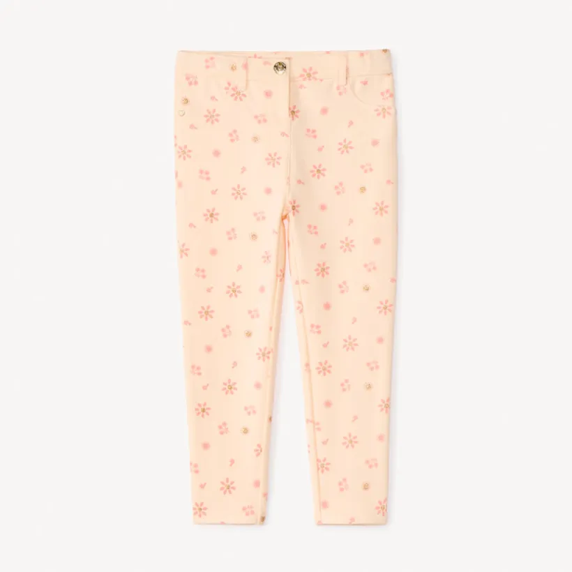 Pantalon imprimé fleurs pailletées pour bébé fille