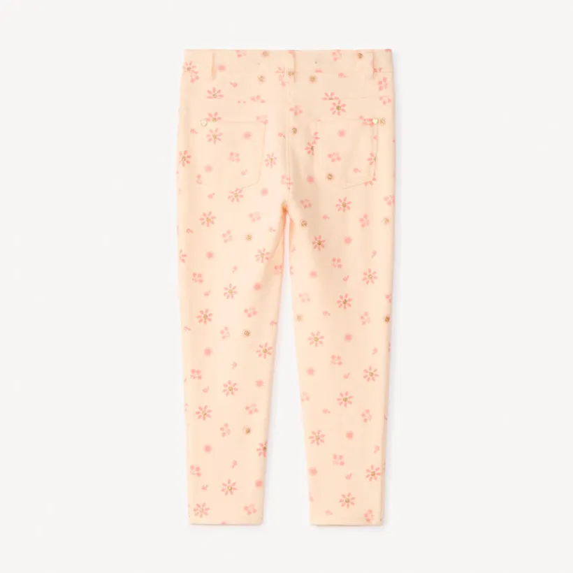 Pantalon imprimé fleurs pailletées pour bébé fille
