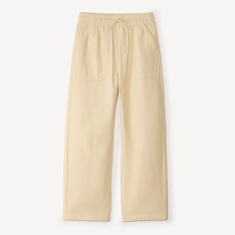 Pantalon jogger large garçon uni