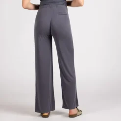 Pantalon large de grossesse uni avec bandeau haut