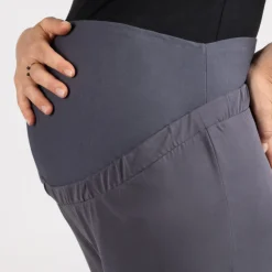 Pantalon large de grossesse uni avec bandeau haut
