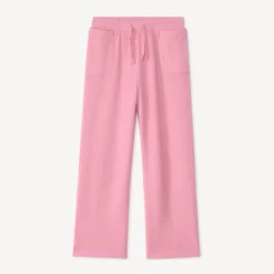 Pantalon large en jacquard uni pour fille