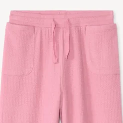 Pantalon large en jacquard uni pour fille