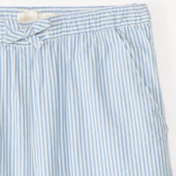Pantalon large en toile rayée pour fille