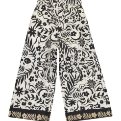 Pantalon large et fluide imprimé floral pour fille