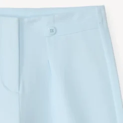 Pantalon large à pinces et fleur brodée pour fille