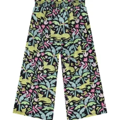 Pantalon large à smock imprimé jungle pour bébé fille