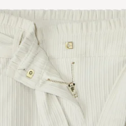 Pantalon palazzo en velours côtelé et ceinturé pour fille