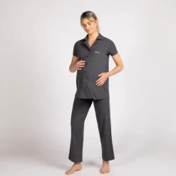 Pantalon pour pyjama de grossesse avec bandeau haut