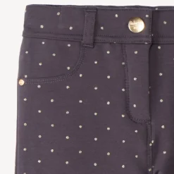 Pantalon skinny imprimé pois pailletés pour fille