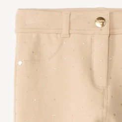 Pantalon skinny imprimé pois pailletés pour fille