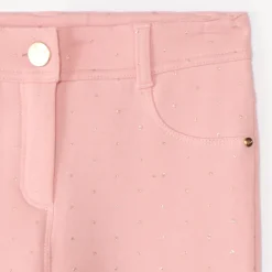 Pantalon skinny imprimé pois pailletés pour fille