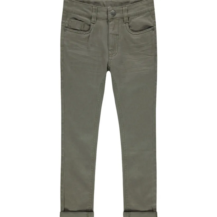 Pantalon slim en twill effet crinkle pour garçon