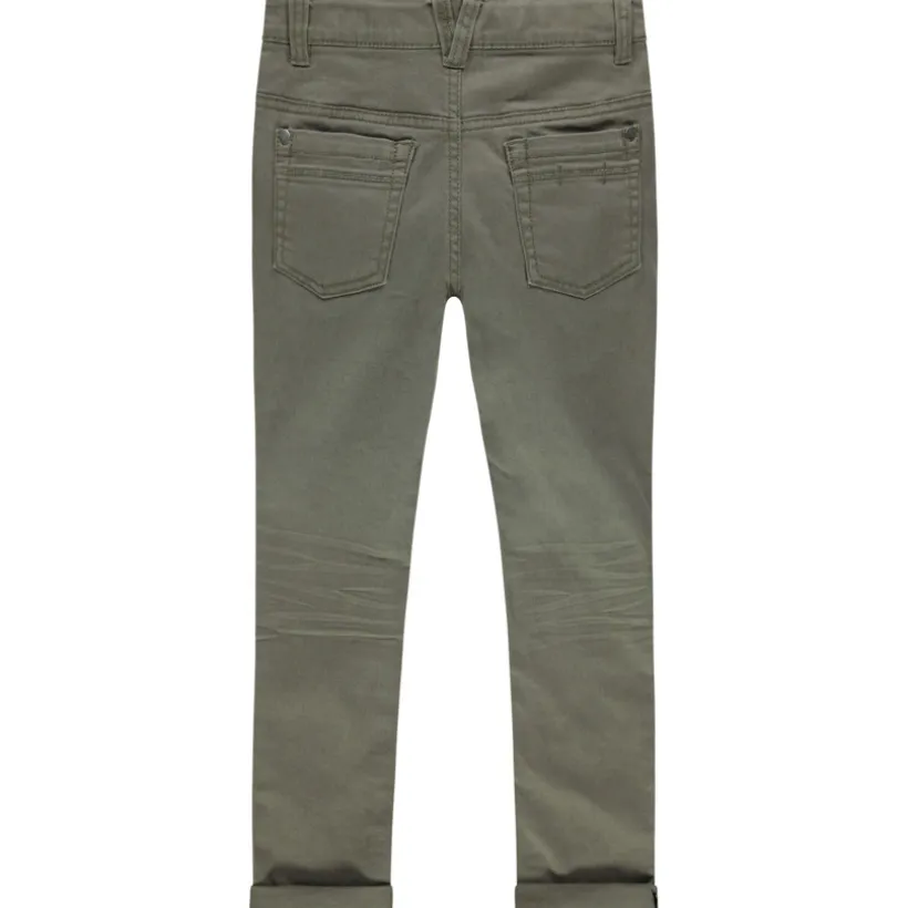 Pantalon slim en twill effet crinkle pour garçon