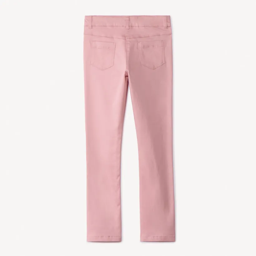 Pantalon slim en twill uni pour fille