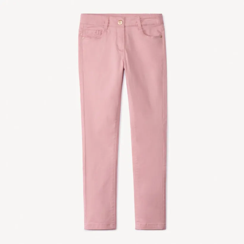 Pantalon slim en twill uni pour fille