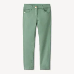 Pantalon slim en twill uni pour fille