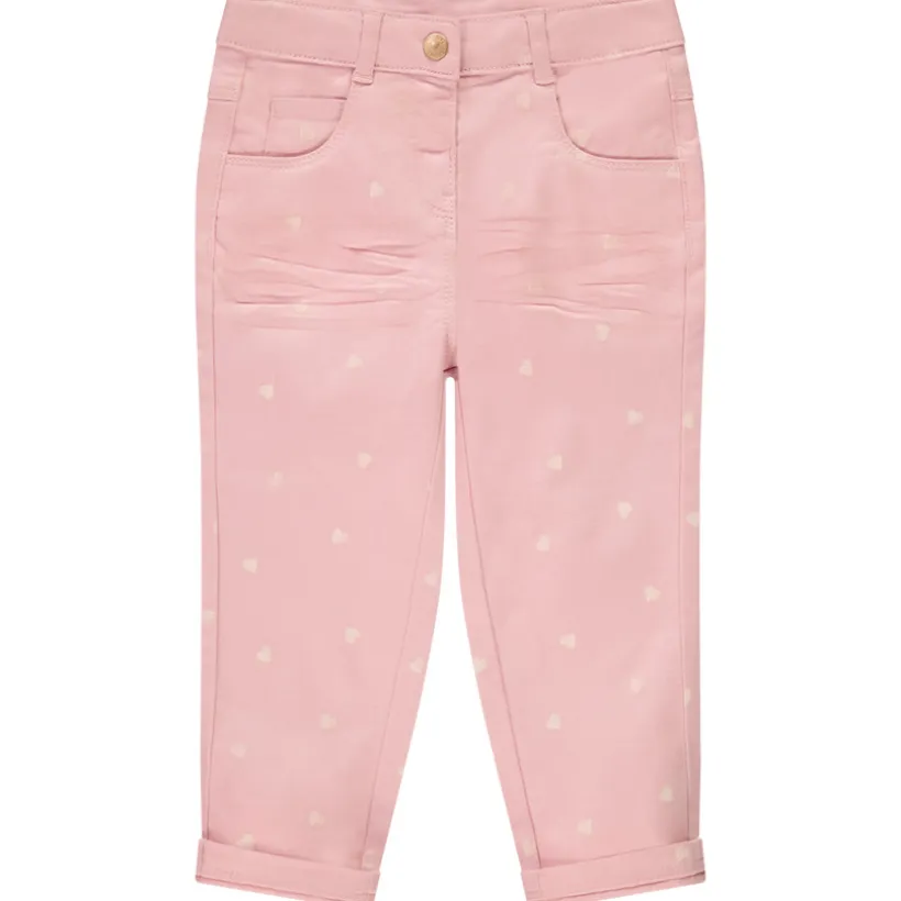 Pantalon slim imprimé et doublé jersey pour bébé fille